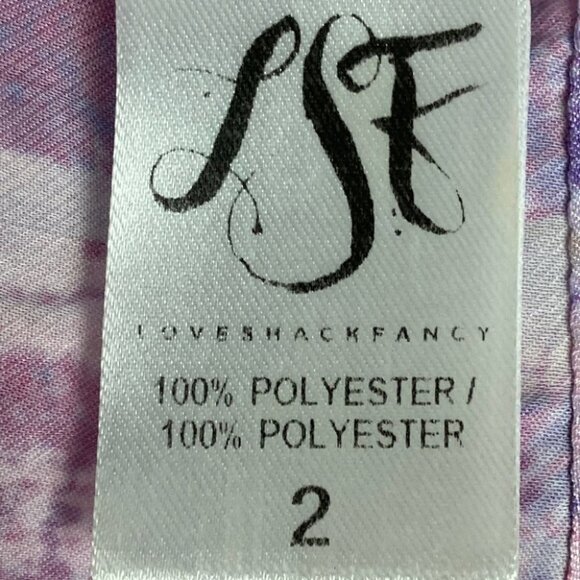 LoveShackFancy Tie Dye Maxi Dress Pink Purple Halter Size 2 Jellyfish Bohemian - Picture 9 of 12